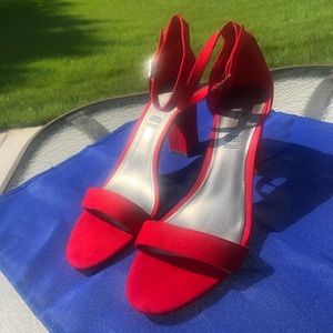 Red Block Heel